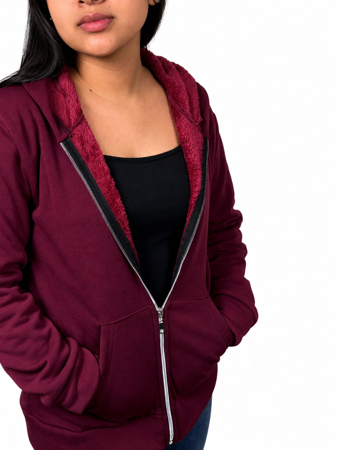 CAMPERA ALGODON CON PIEL 