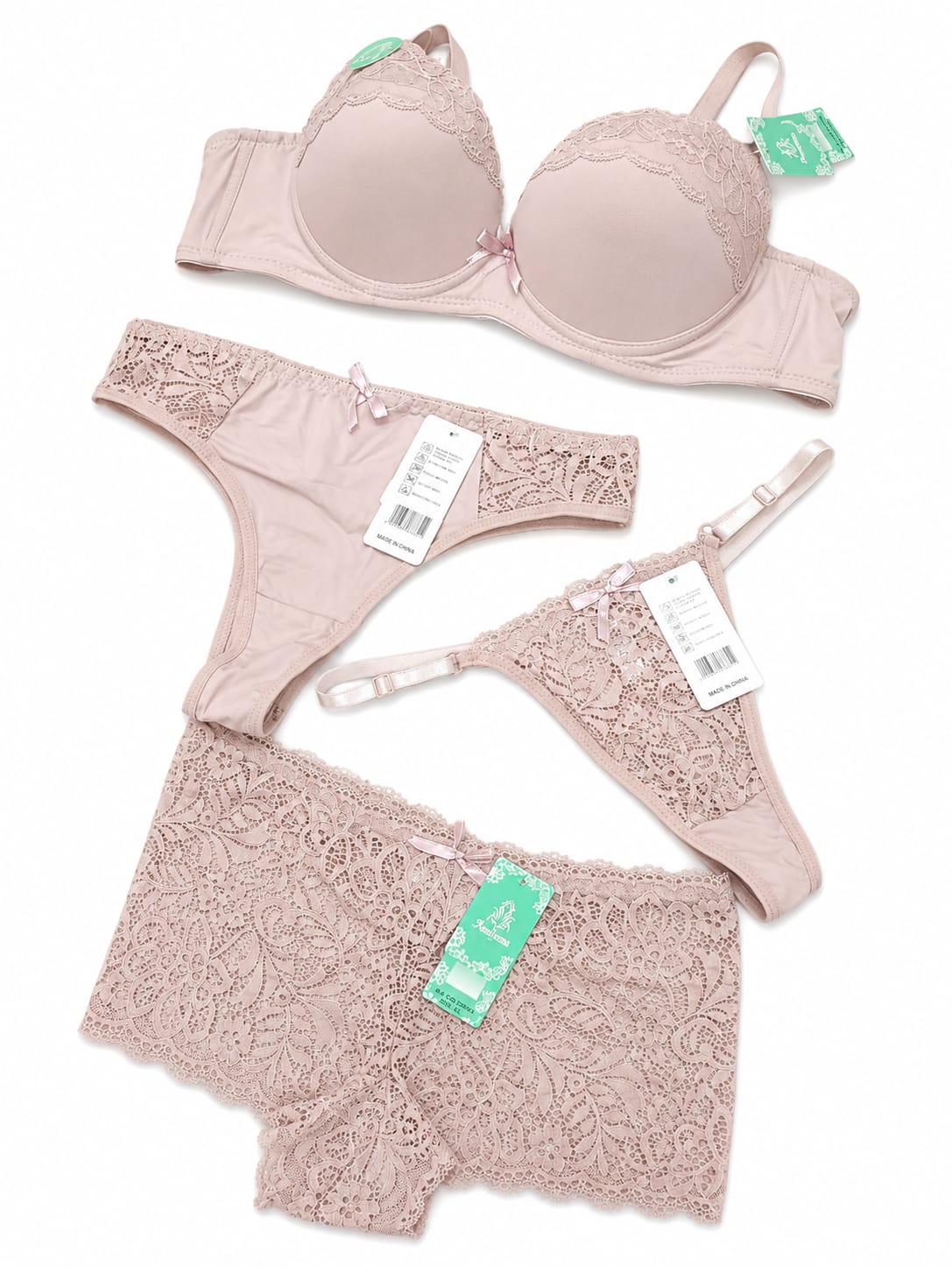 CONJUNTO ENCAJE SUPERIOR 4P
