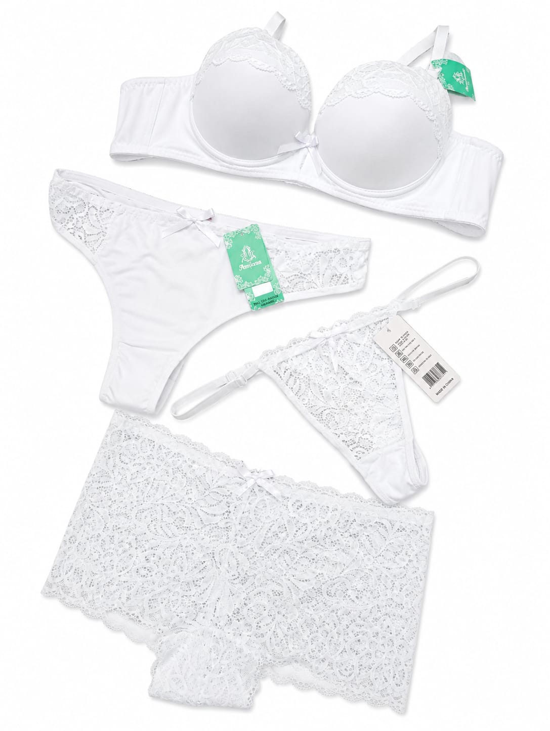 CONJUNTO ENCAJE SUPERIOR 4P